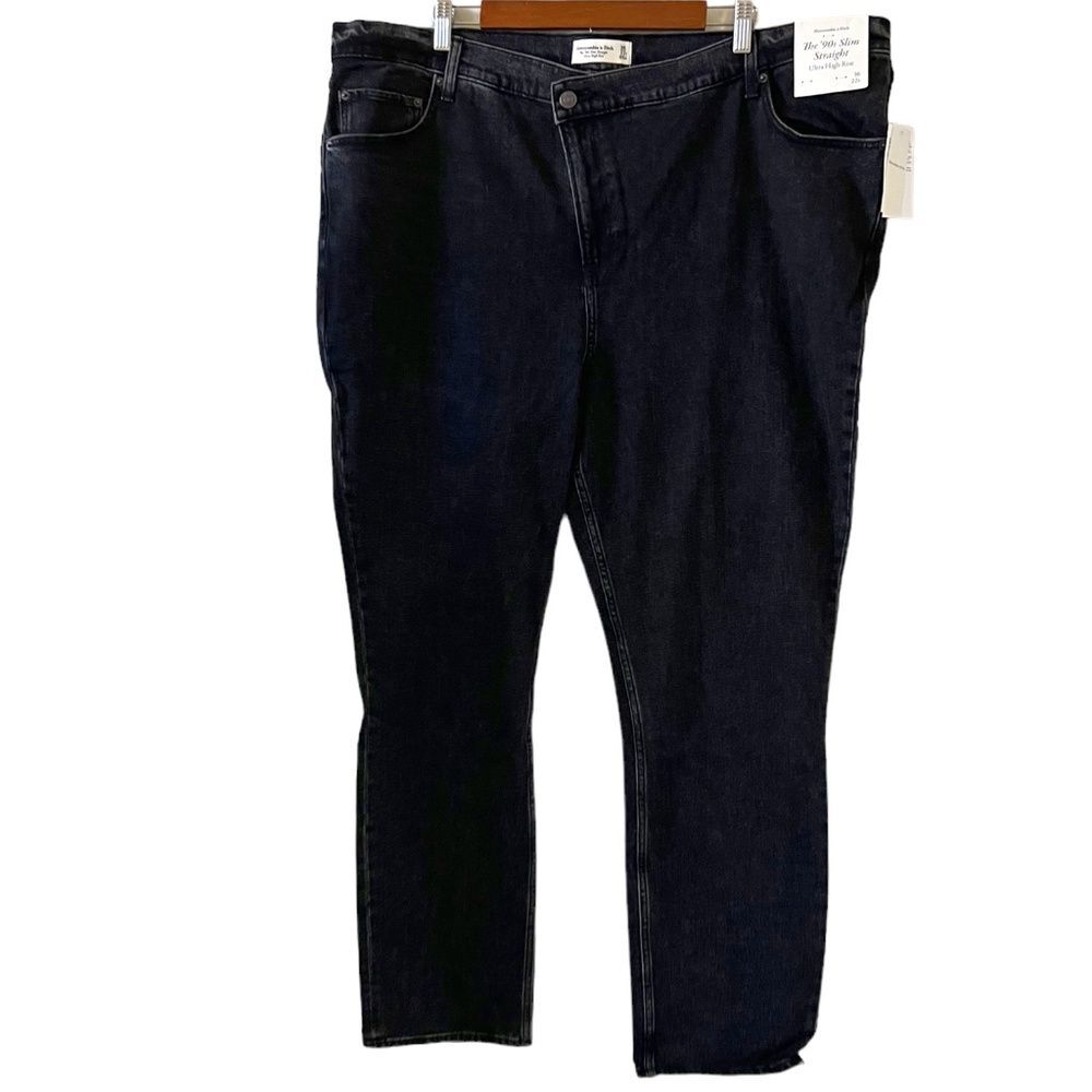 Abercrombie & Fitch NEW The 90's Slim Straight Ultra High Rise Jeans Size 36/22R